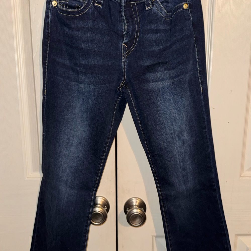 True Religion Becca Mid Rise Bootcut Jeans – Size 28 – Dark Wash